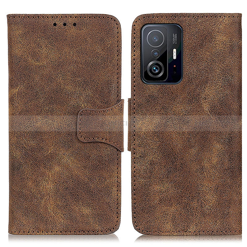 Coque Portefeuille Livre Cuir Etui Clapet M03L pour Xiaomi Mi 11T Pro 5G Marron Plus