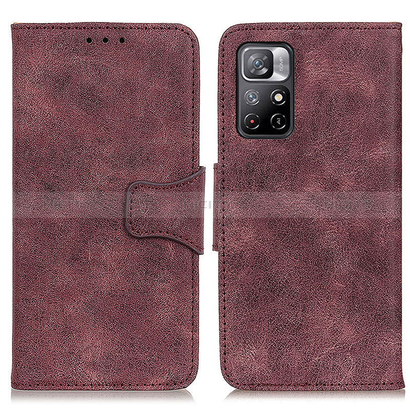 Coque Portefeuille Livre Cuir Etui Clapet M03L pour Xiaomi Redmi Note 11 5G Violet Plus