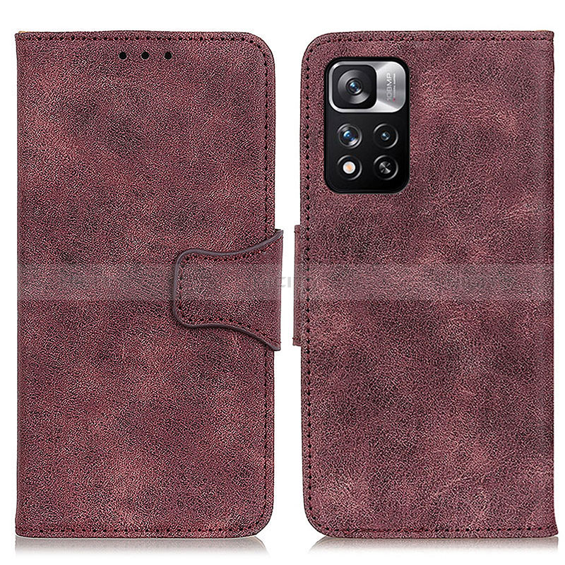 Coque Portefeuille Livre Cuir Etui Clapet M03L pour Xiaomi Redmi Note 11 Pro+ Plus 5G Violet Plus