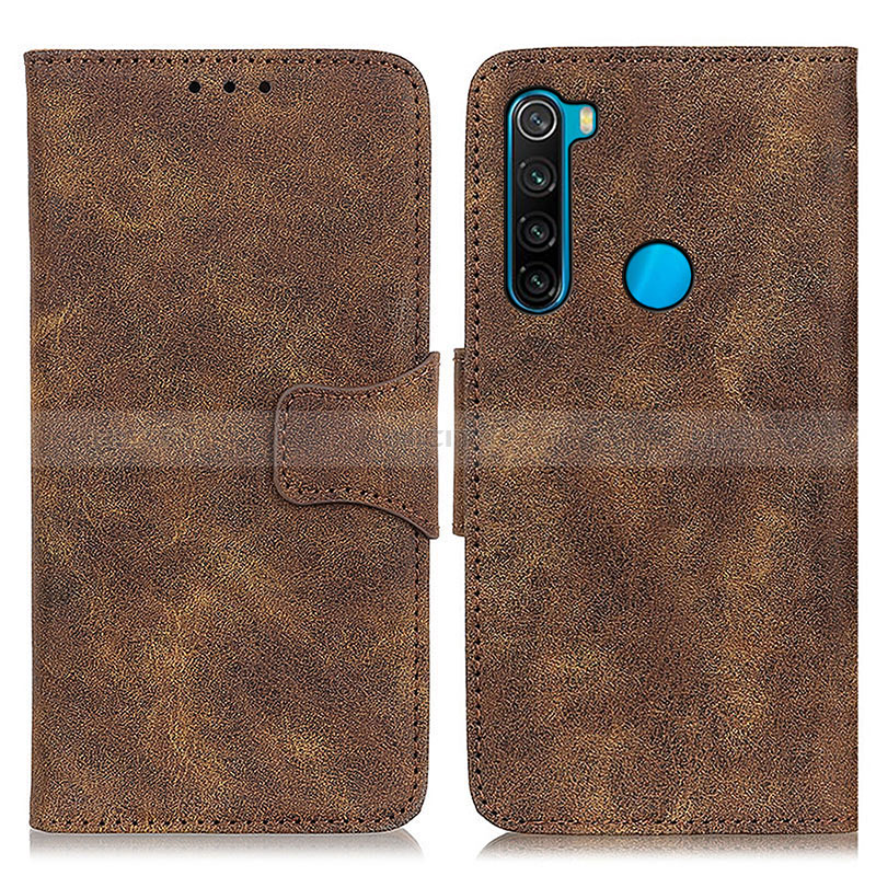 Coque Portefeuille Livre Cuir Etui Clapet M03L pour Xiaomi Redmi Note 8 (2021) Marron Plus