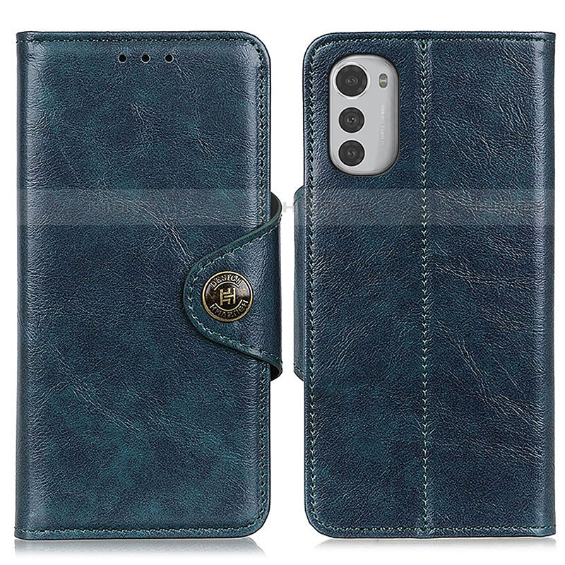 Coque Portefeuille Livre Cuir Etui Clapet M04L pour Motorola Moto E32 Bleu Plus