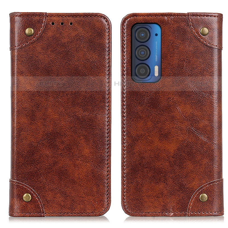 Coque Portefeuille Livre Cuir Etui Clapet M04L pour Motorola Moto Edge (2021) 5G Marron Plus