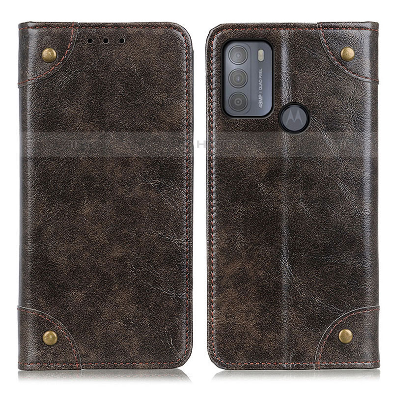 Coque Portefeuille Livre Cuir Etui Clapet M04L pour Motorola Moto G50 Bronze Plus