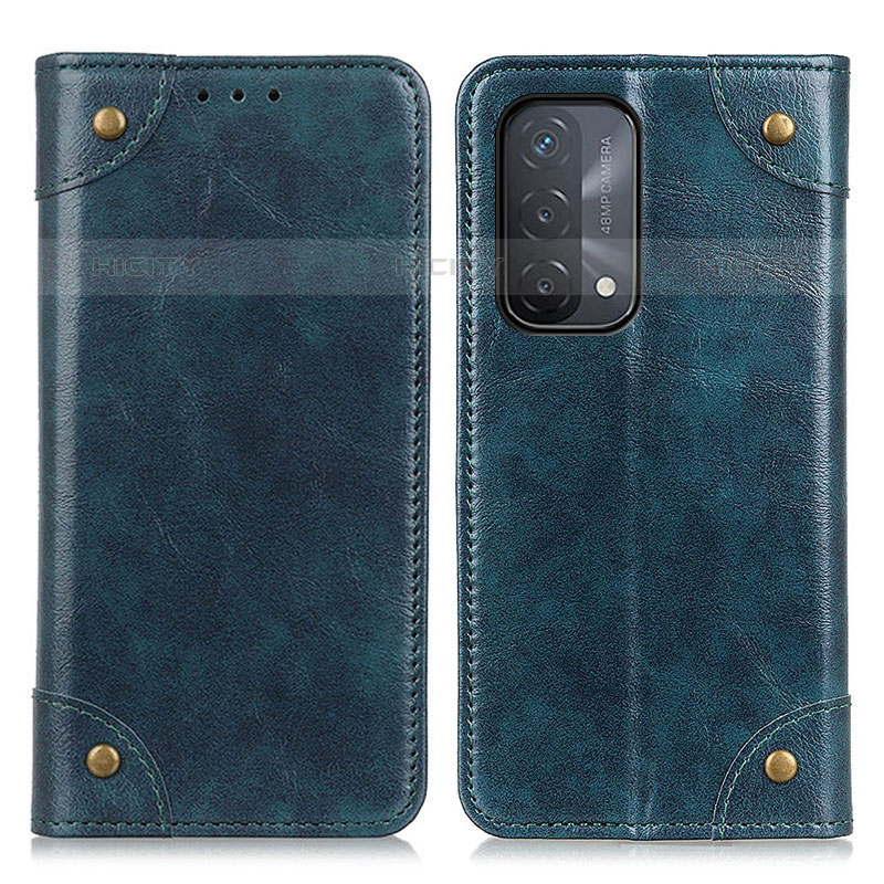 Coque Portefeuille Livre Cuir Etui Clapet M04L pour OnePlus Nord N200 5G Bleu Plus