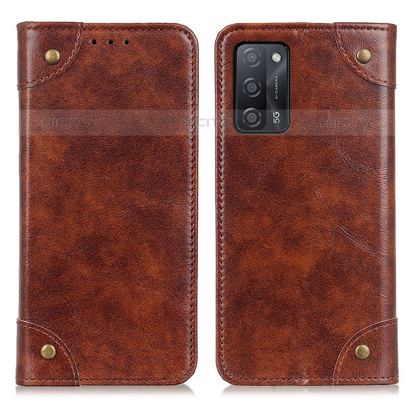 Coque Portefeuille Livre Cuir Etui Clapet M04L pour Oppo A53s 5G Marron Plus