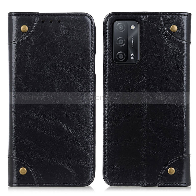 Coque Portefeuille Livre Cuir Etui Clapet M04L pour Oppo A56 5G Noir Plus