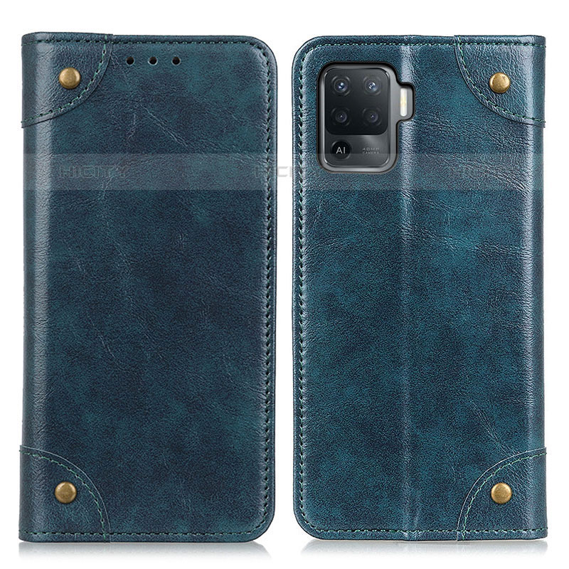 Coque Portefeuille Livre Cuir Etui Clapet M04L pour Oppo A94 4G Bleu Plus