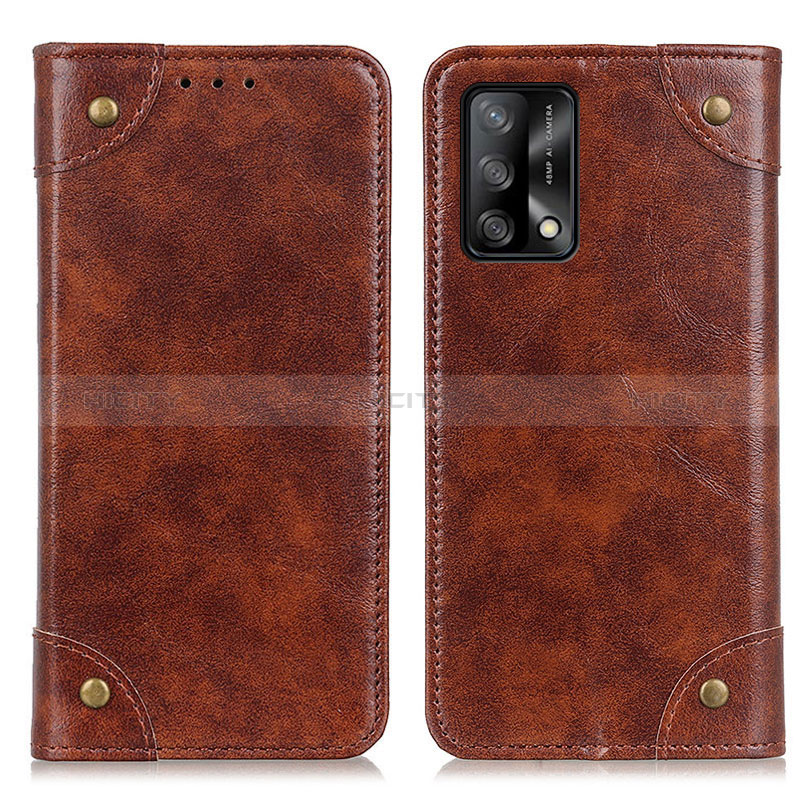 Coque Portefeuille Livre Cuir Etui Clapet M04L pour Oppo F19 Marron Plus