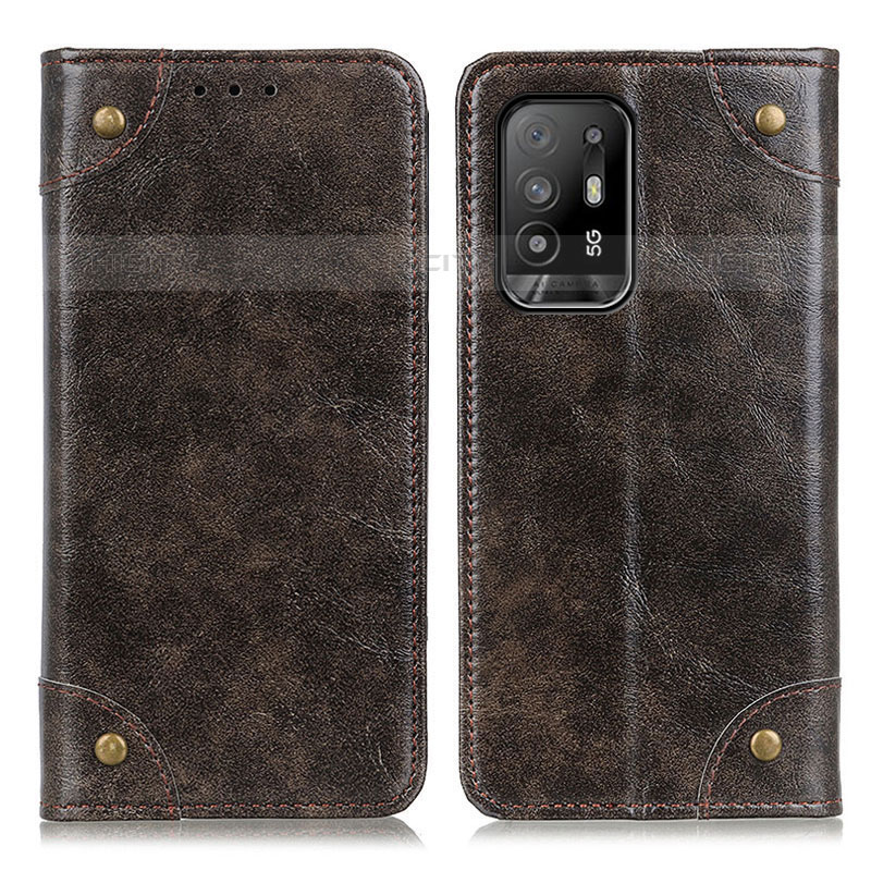 Coque Portefeuille Livre Cuir Etui Clapet M04L pour Oppo Reno5 Z 5G Bronze Plus