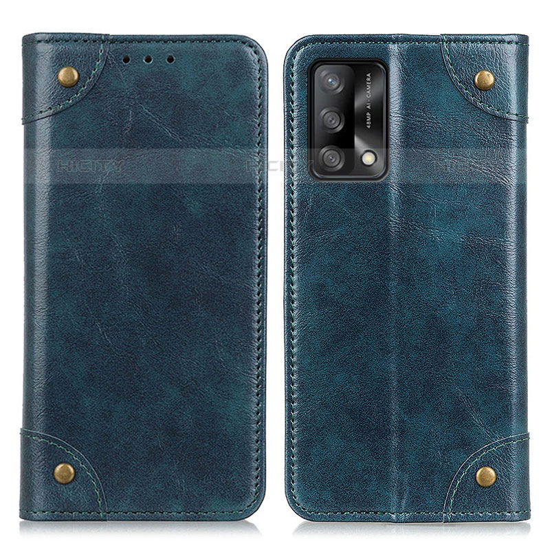 Coque Portefeuille Livre Cuir Etui Clapet M04L pour Oppo Reno6 Lite Bleu Plus