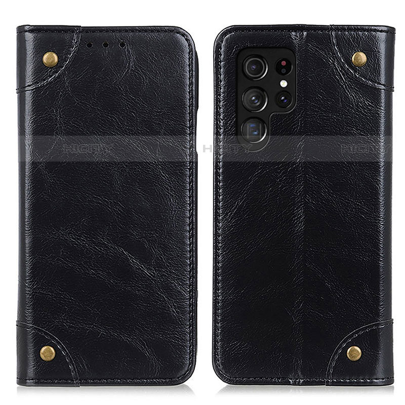 Coque Portefeuille Livre Cuir Etui Clapet M04L pour Samsung Galaxy S21 Ultra 5G Noir Plus