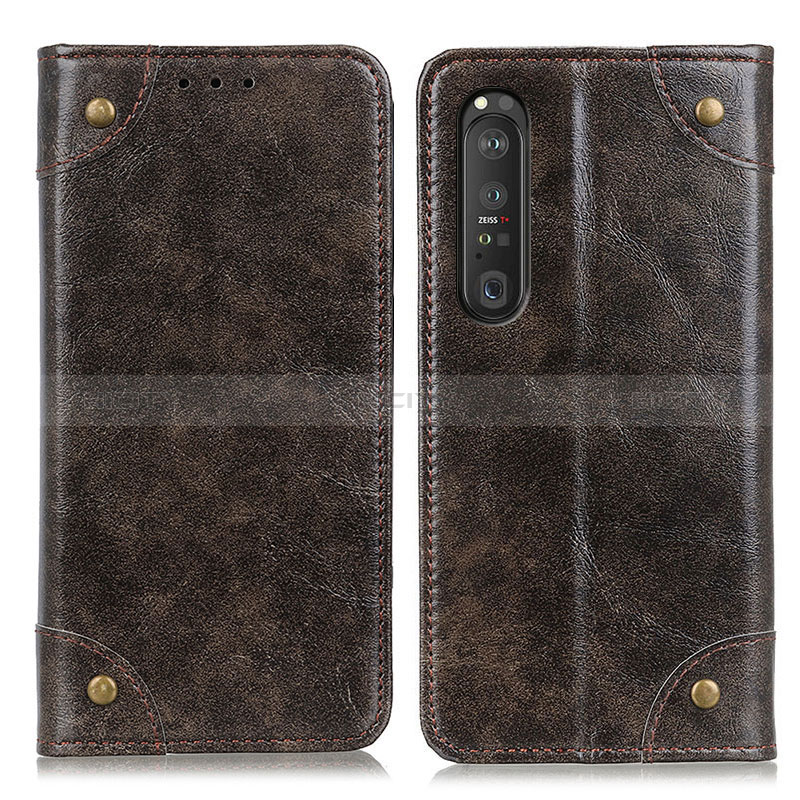 Coque Portefeuille Livre Cuir Etui Clapet M04L pour Sony Xperia 1 III Bronze Plus