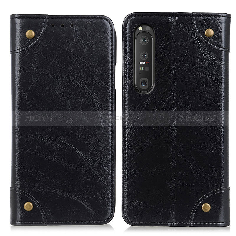 Coque Portefeuille Livre Cuir Etui Clapet M04L pour Sony Xperia 1 III Noir Plus