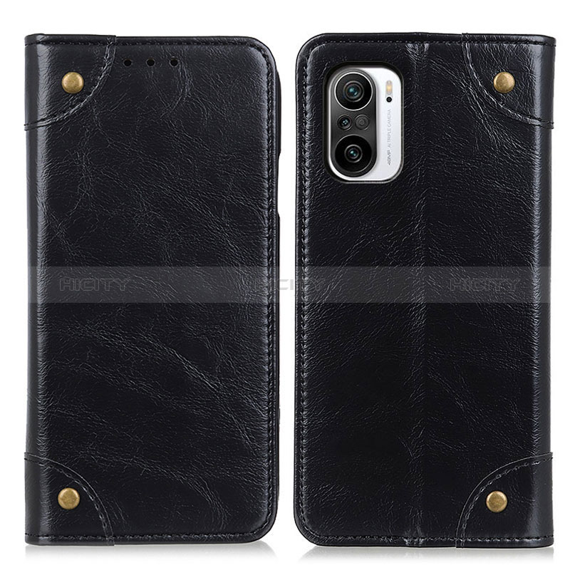 Coque Portefeuille Livre Cuir Etui Clapet M04L pour Xiaomi Redmi K40 Pro+ Plus 5G Noir Plus