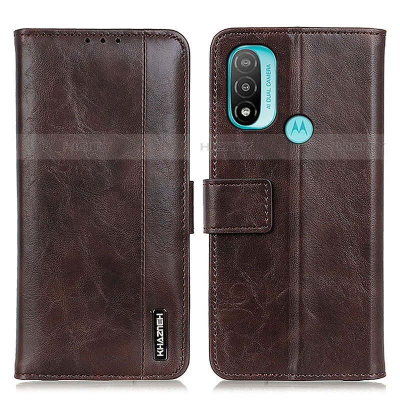 Coque Portefeuille Livre Cuir Etui Clapet M05L pour Motorola Moto E20 Marron Plus