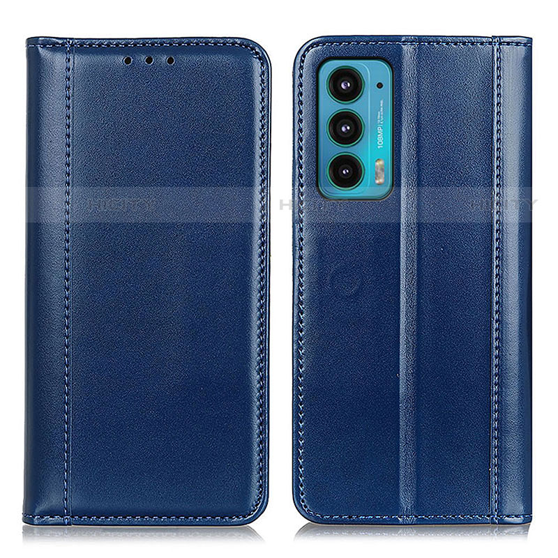 Coque Portefeuille Livre Cuir Etui Clapet M05L pour Motorola Moto Edge 20 5G Bleu Plus