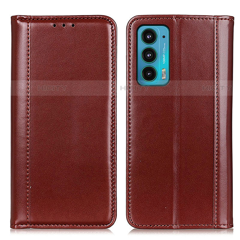 Coque Portefeuille Livre Cuir Etui Clapet M05L pour Motorola Moto Edge 20 5G Marron Plus