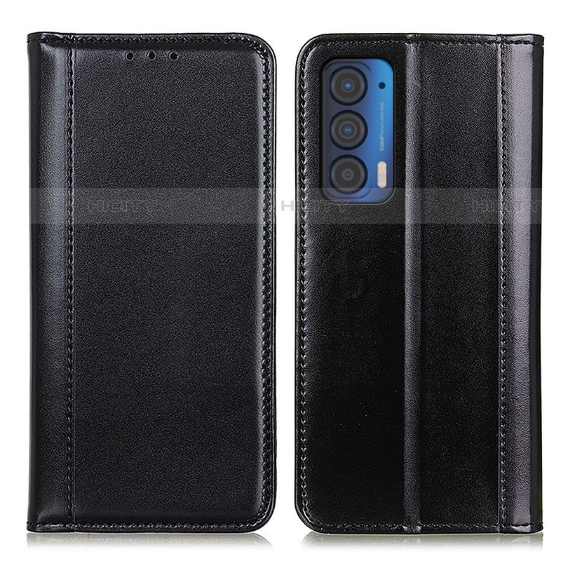 Coque Portefeuille Livre Cuir Etui Clapet M05L pour Motorola Moto Edge (2021) 5G Noir Plus