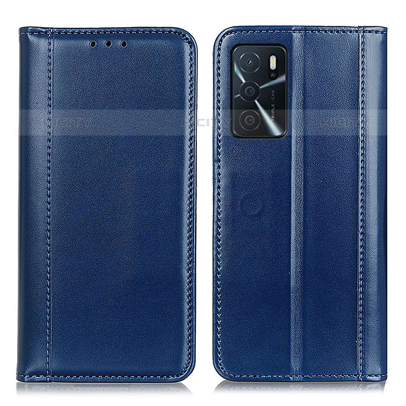 Coque Portefeuille Livre Cuir Etui Clapet M05L pour Oppo A16s Bleu Plus