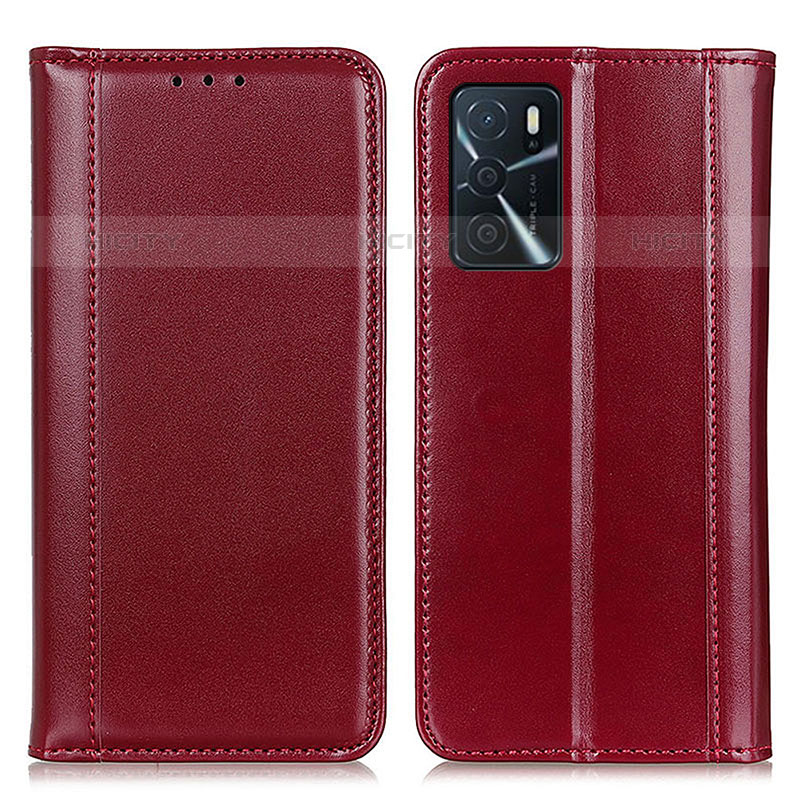 Coque Portefeuille Livre Cuir Etui Clapet M05L pour Oppo A16s Rouge Plus