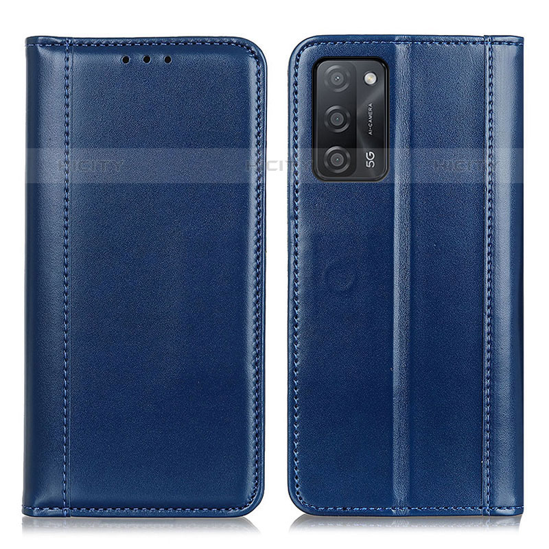 Coque Portefeuille Livre Cuir Etui Clapet M05L pour Oppo A53s 5G Bleu Plus