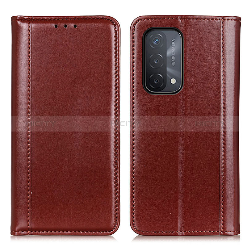 Coque Portefeuille Livre Cuir Etui Clapet M05L pour Oppo A54 5G Marron Plus