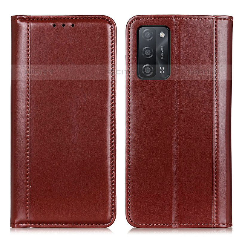 Coque Portefeuille Livre Cuir Etui Clapet M05L pour Oppo A55 5G Marron Plus