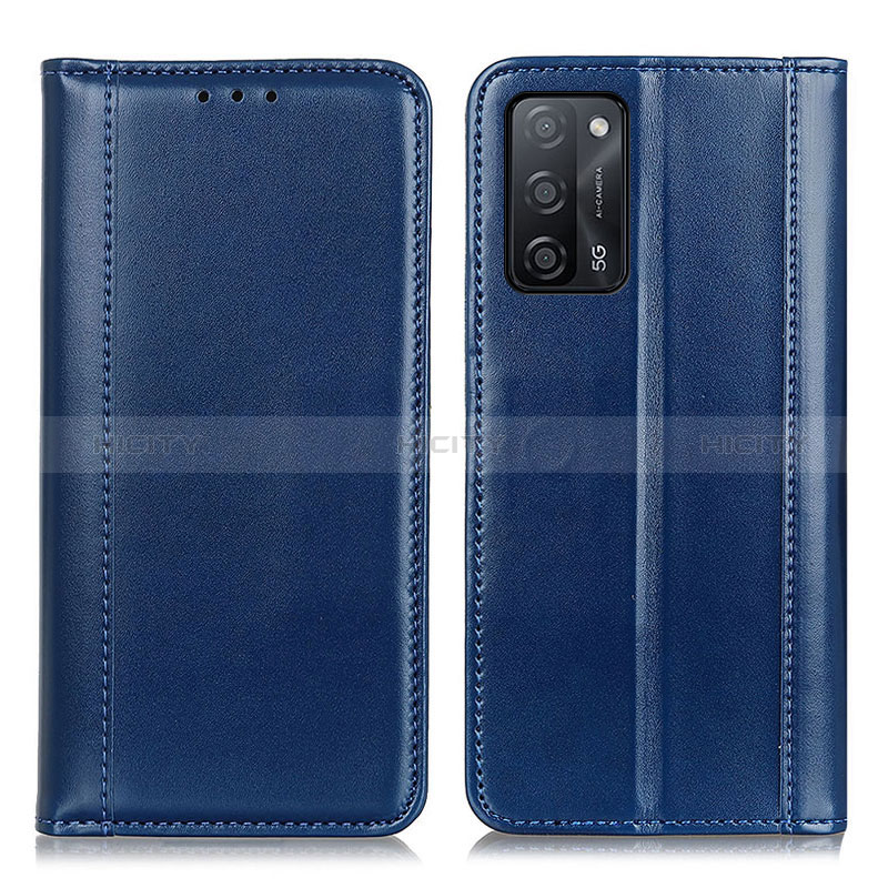 Coque Portefeuille Livre Cuir Etui Clapet M05L pour Oppo A56 5G Bleu Plus