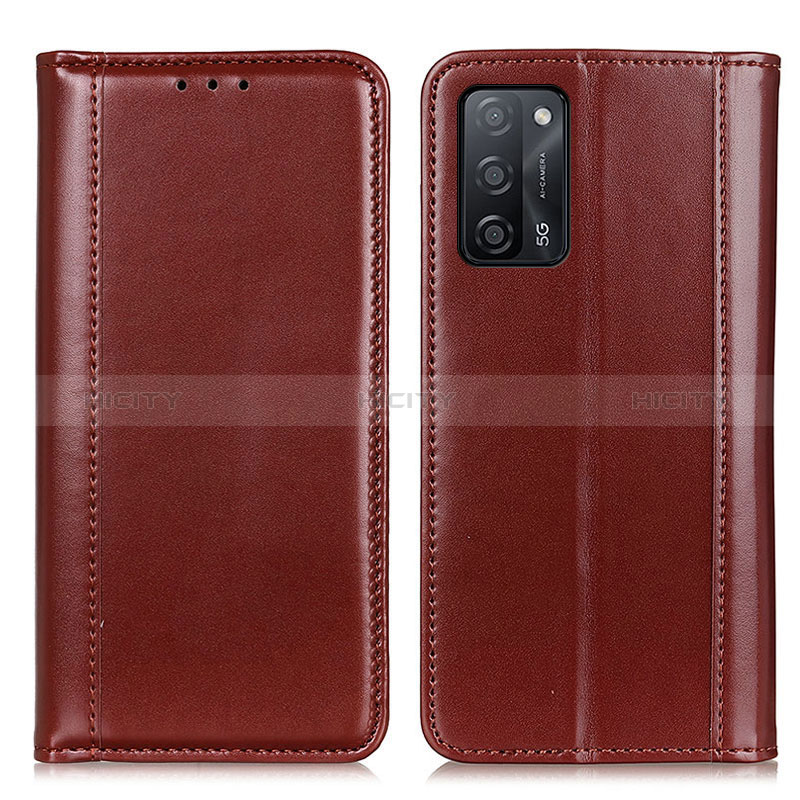 Coque Portefeuille Livre Cuir Etui Clapet M05L pour Oppo A56 5G Marron Plus