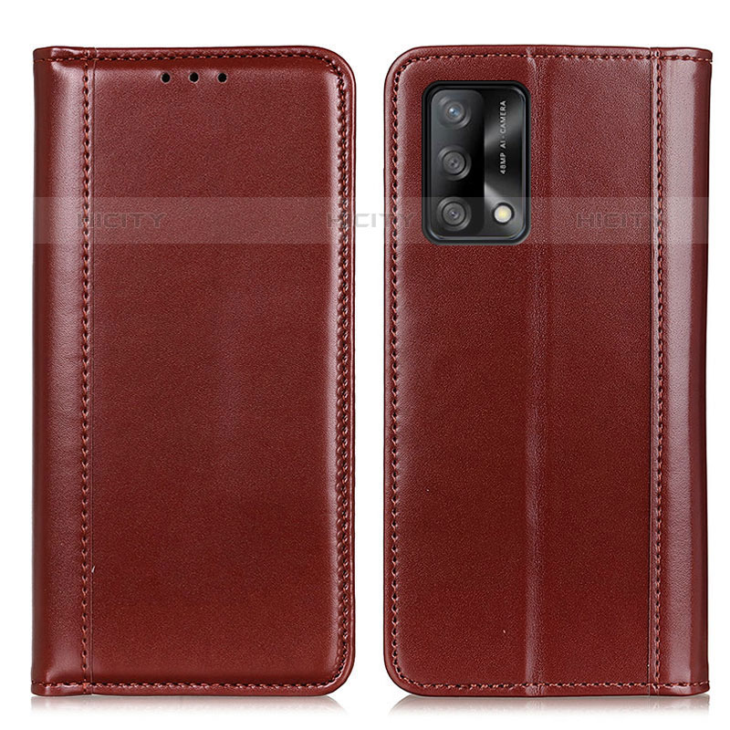 Coque Portefeuille Livre Cuir Etui Clapet M05L pour Oppo A74 4G Marron Plus