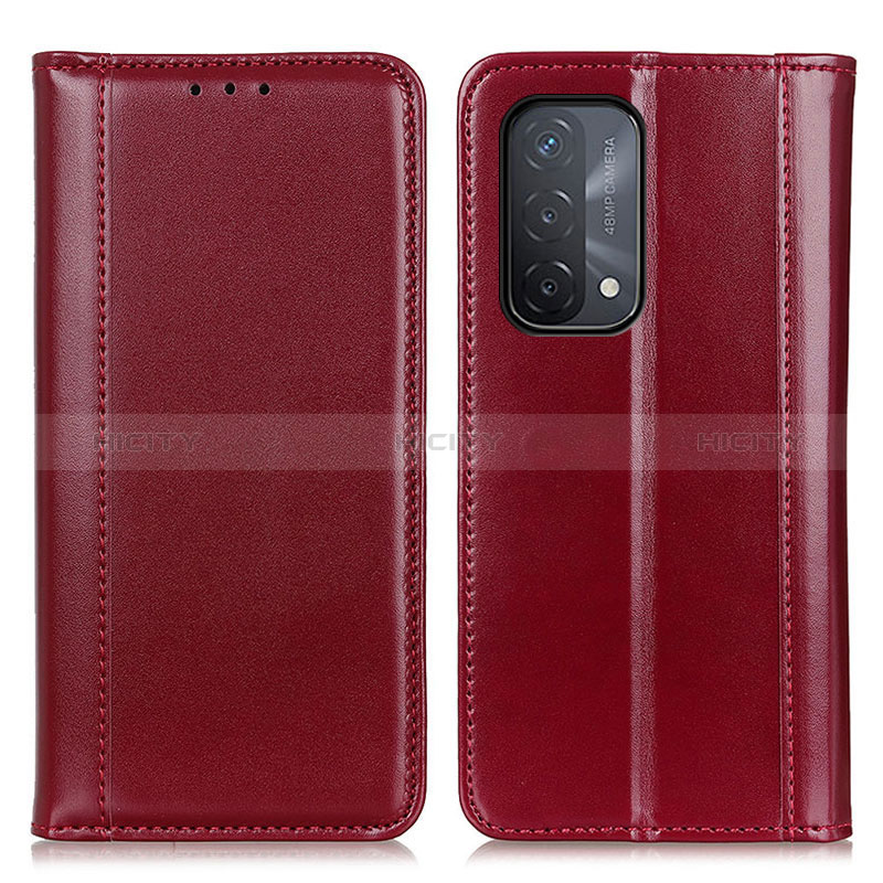 Coque Portefeuille Livre Cuir Etui Clapet M05L pour Oppo A74 5G Rouge Plus