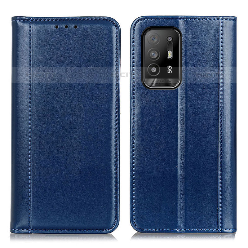 Coque Portefeuille Livre Cuir Etui Clapet M05L pour Oppo A94 5G Bleu Plus