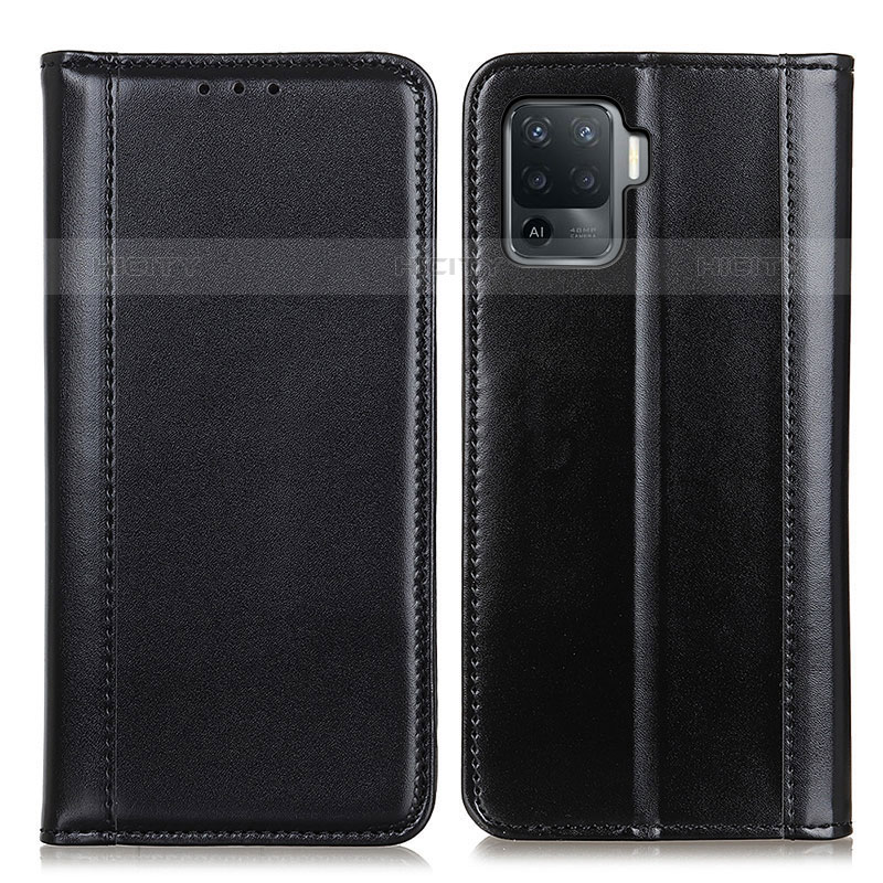 Coque Portefeuille Livre Cuir Etui Clapet M05L pour Oppo Reno5 F Noir Plus