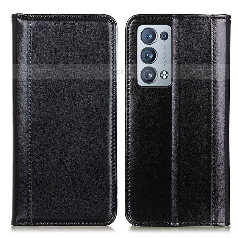 Coque Portefeuille Livre Cuir Etui Clapet M05L pour Oppo Reno6 Pro+ Plus 5G Noir Plus