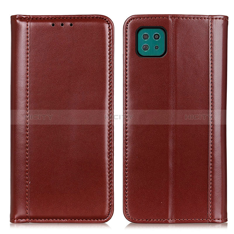 Coque Portefeuille Livre Cuir Etui Clapet M05L pour Samsung Galaxy A22s 5G Marron Plus