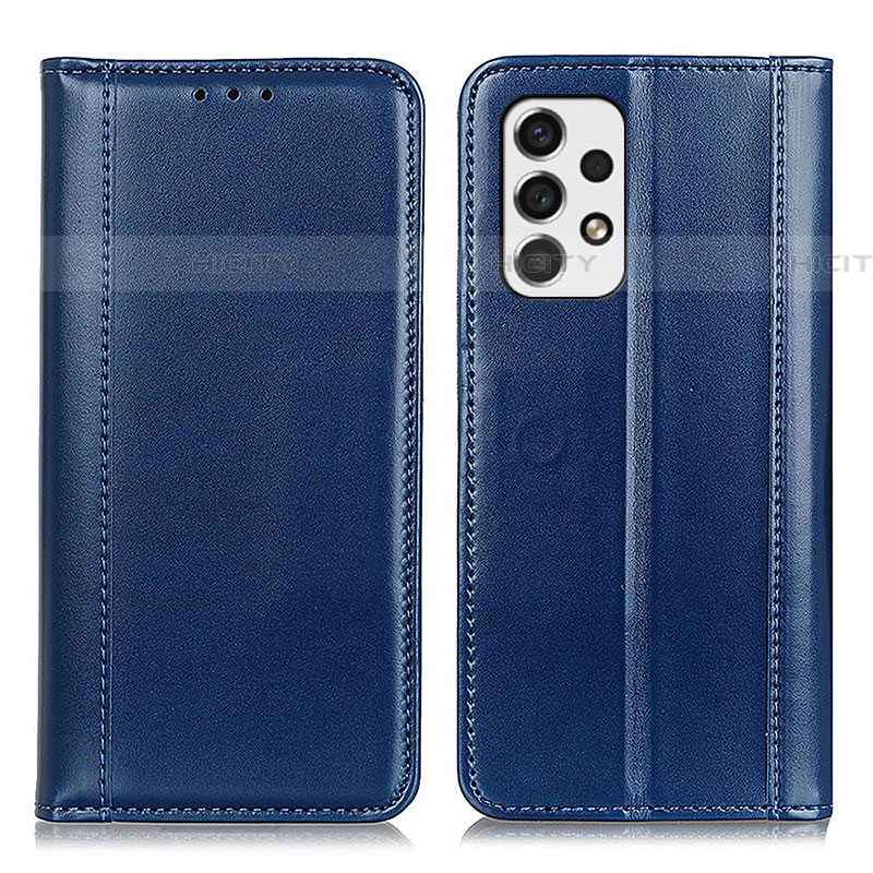 Coque Portefeuille Livre Cuir Etui Clapet M05L pour Samsung Galaxy A53 5G Bleu Plus