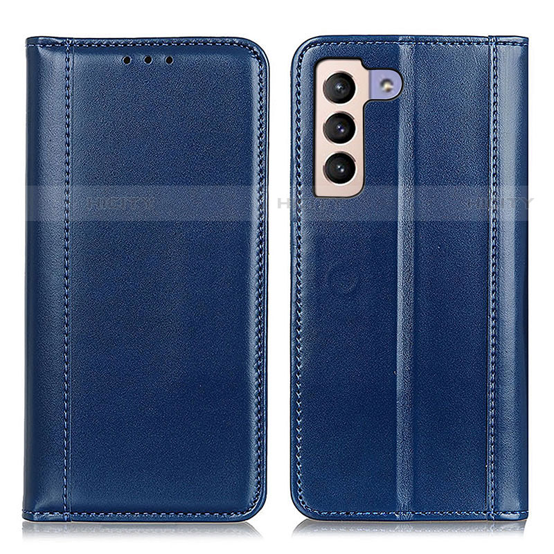 Coque Portefeuille Livre Cuir Etui Clapet M05L pour Samsung Galaxy S21 Plus 5G Bleu Plus