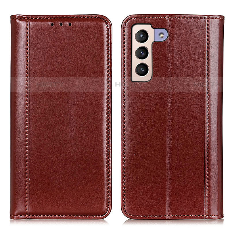 Coque Portefeuille Livre Cuir Etui Clapet M05L pour Samsung Galaxy S21 Plus 5G Marron Plus