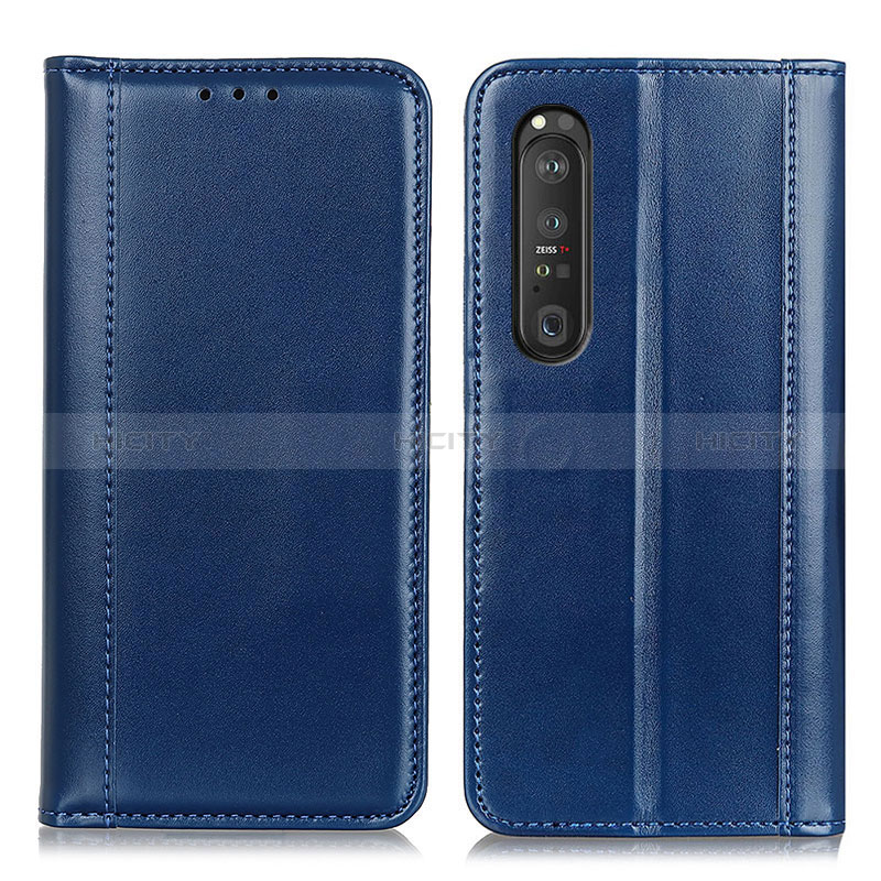 Coque Portefeuille Livre Cuir Etui Clapet M05L pour Sony Xperia 1 III Bleu Plus