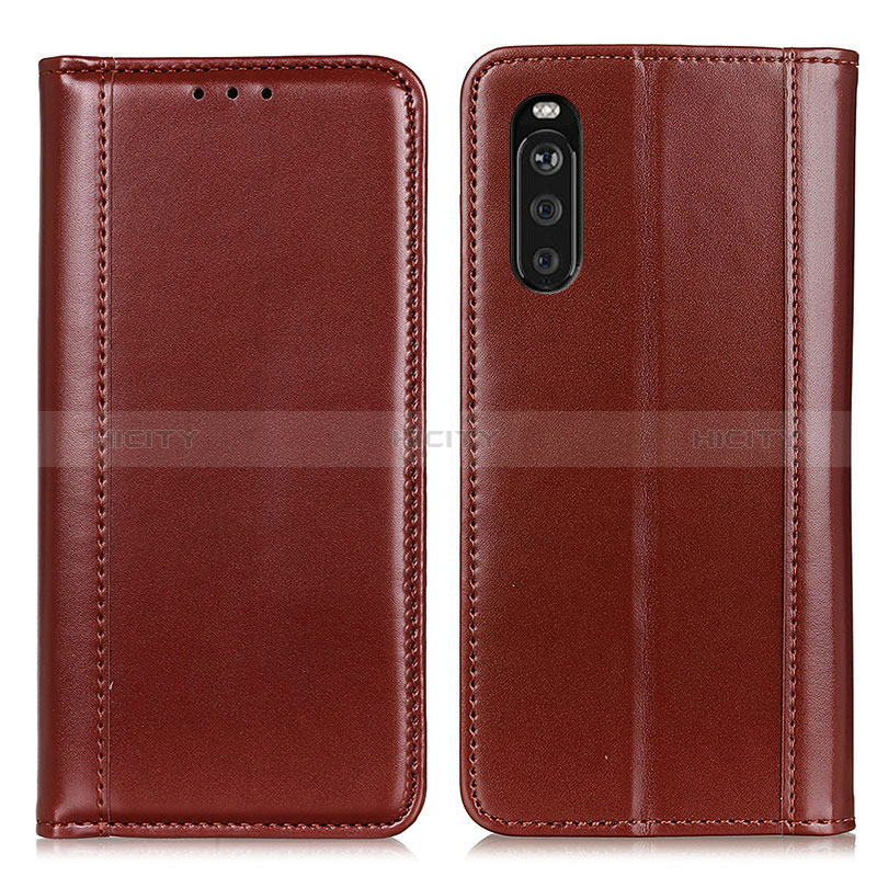 Coque Portefeuille Livre Cuir Etui Clapet M05L pour Sony Xperia 10 III Lite Marron Plus