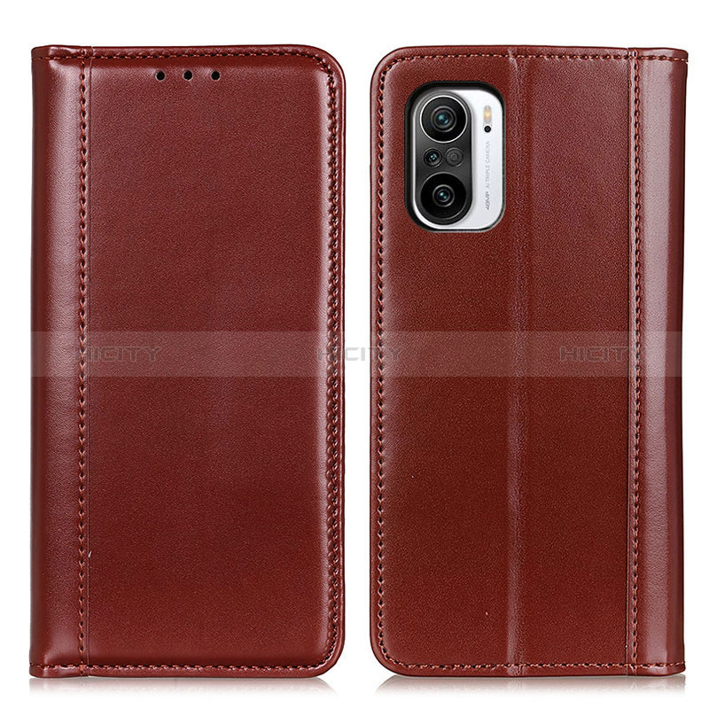 Coque Portefeuille Livre Cuir Etui Clapet M05L pour Xiaomi Redmi K40 Pro 5G Marron Plus