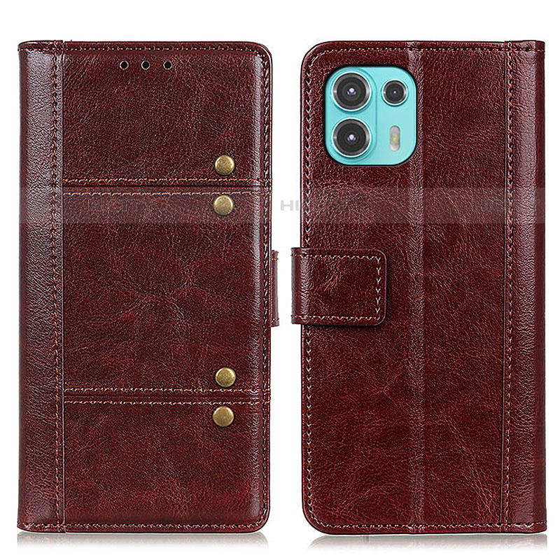 Coque Portefeuille Livre Cuir Etui Clapet M06L pour Motorola Moto Edge 20 Lite 5G Marron Plus