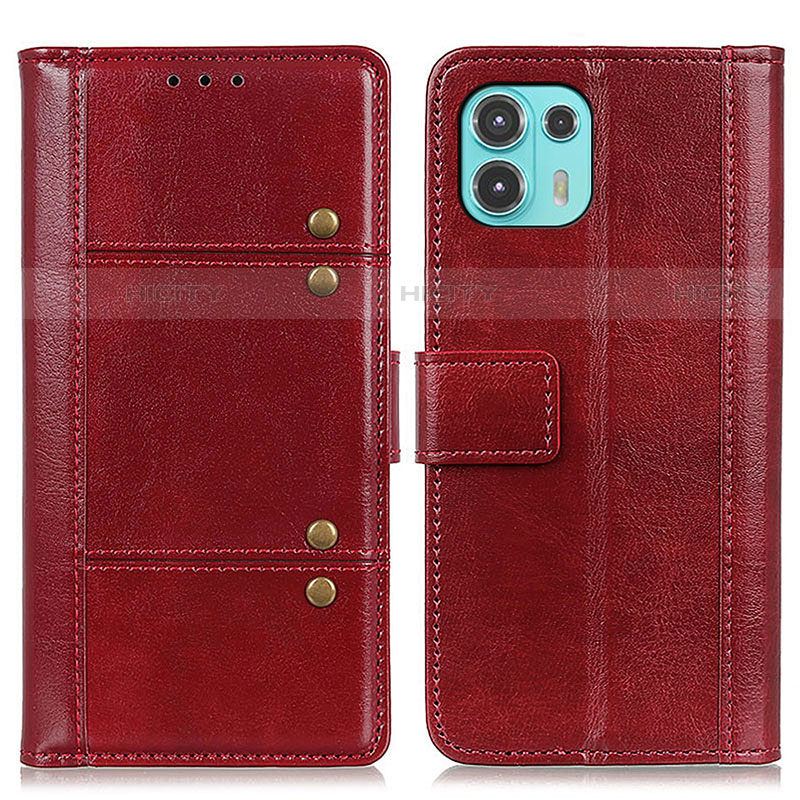 Coque Portefeuille Livre Cuir Etui Clapet M06L pour Motorola Moto Edge 20 Lite 5G Rouge Plus