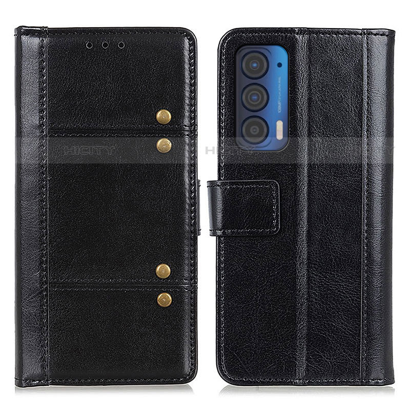 Coque Portefeuille Livre Cuir Etui Clapet M06L pour Motorola Moto Edge (2021) 5G Noir Plus