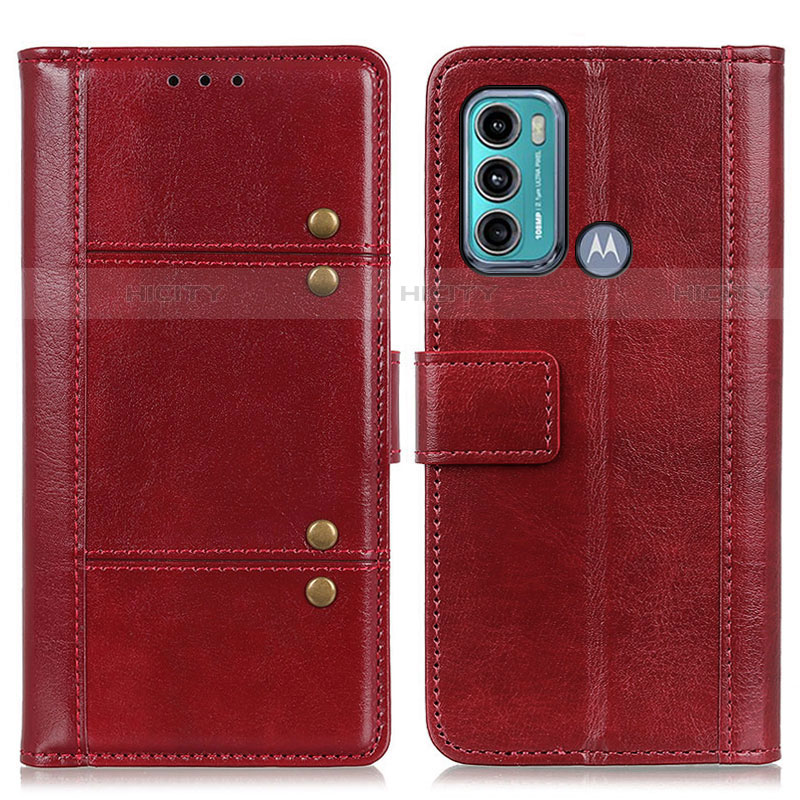 Coque Portefeuille Livre Cuir Etui Clapet M06L pour Motorola Moto G60 Rouge Plus