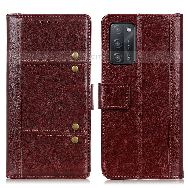 Coque Portefeuille Livre Cuir Etui Clapet M06L pour Oppo A53s 5G Marron Plus