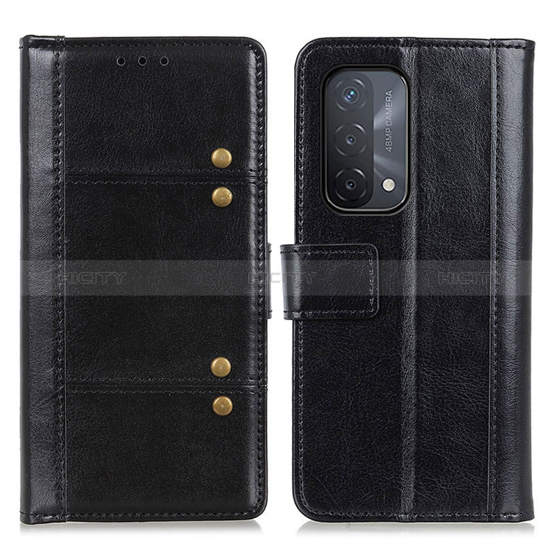 Coque Portefeuille Livre Cuir Etui Clapet M06L pour Oppo A54 5G Noir Plus