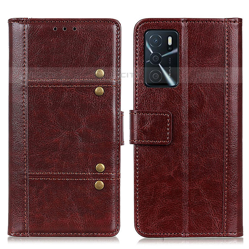 Coque Portefeuille Livre Cuir Etui Clapet M06L pour Oppo A54s Marron Plus