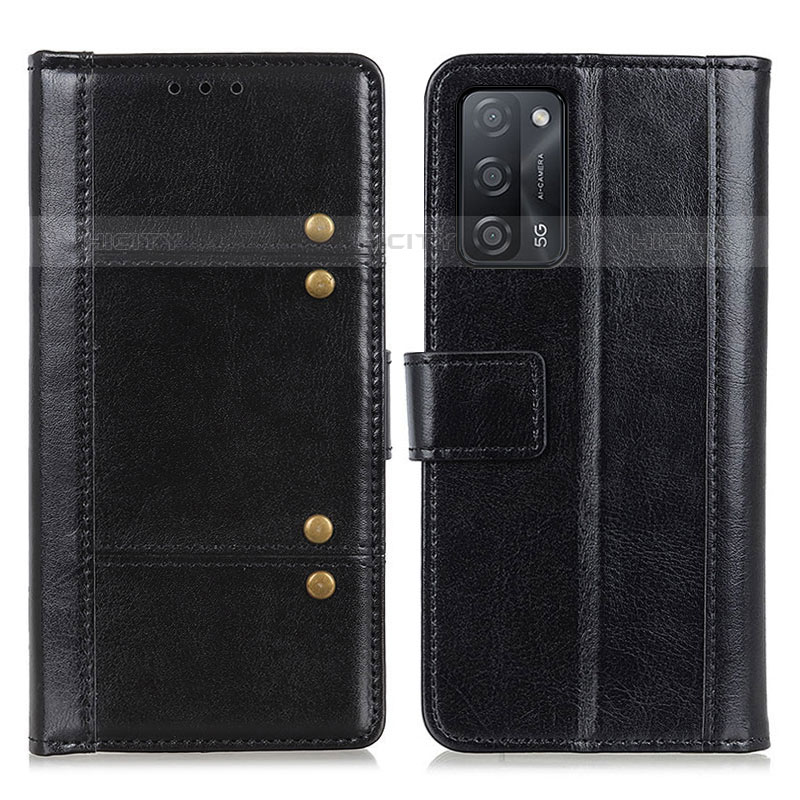 Coque Portefeuille Livre Cuir Etui Clapet M06L pour Oppo A55 5G Noir Plus