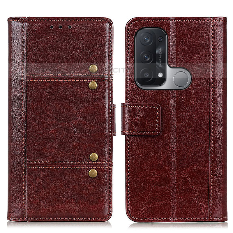 Coque Portefeuille Livre Cuir Etui Clapet M06L pour Oppo Reno5 A Marron Plus